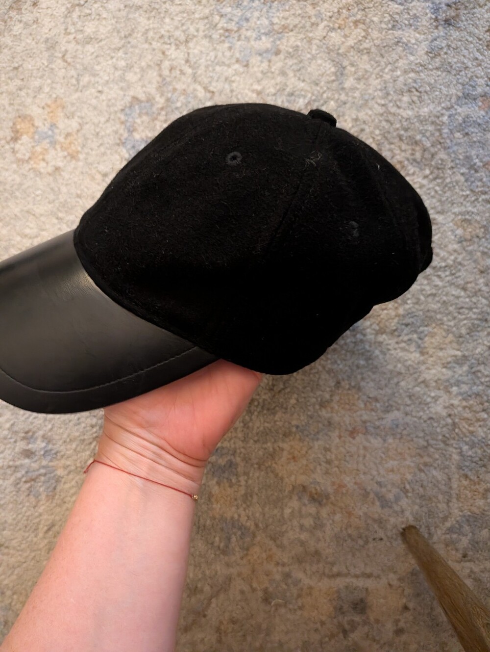AllSaints Leather Brim Baseball Hat